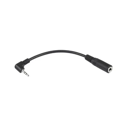 Connector 2.5mm γωνία 3.5mm M F σε καλώδιο μαύρο