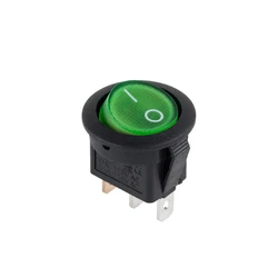 Διακόπτης ON OFF με λαμπάκι 6.5A 250V 125V 13A πράσινος
