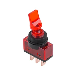 Διακόπτης ON OFF με λαμπάκι 20A 12VDC Κόκκινος