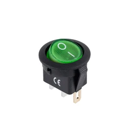 DM Διακόπτης 12V ON OFF με λαμπάκι Πράσινος