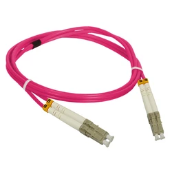 A-LAN LC-LC Fibre Optic Cable OM4 1 m Purple (LSOH)