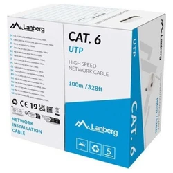 LANBERG Καλώδιο Δικτύου Cat6 U/UTP 100m CU CPR+Fluke Γκρι (LCU6-11CU-0100-S)