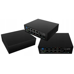 LANBERG Unmanaged PoE Switch 8 θυρών (4x802.3bt, 4x802.3at) με SFP/RJ45, τοποθέτηση DIN - ILFE-8P-1GE-1S-120