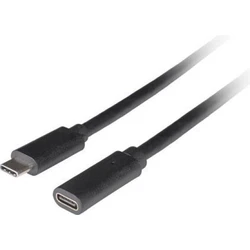 Lanberg USB 3.2 Cable USB-C male - USB-C female 100W PD Black 1.5m (CA-USBE-20CC-0015-BK)