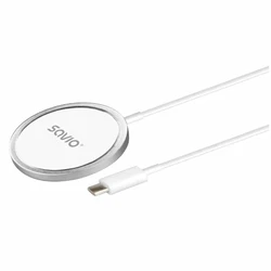 Savio Ασύρματος Φορτιστής (Qi Pad) 15W Λευκός (LA-11)