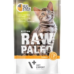 VetExpert Raw Paleo Kitten Υγρή Τροφή για Ανήλικες Γάτες σε Φακελάκι με Γαλοπούλα χωρίς Σιτηρά & Γλουτένη 100gr