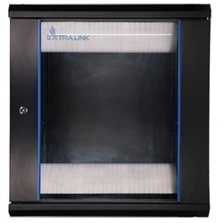 Extralink EX.7263-12U 600x450 Black Wall-Mount 19" 12U Rack Cabinet