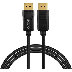 Savio Καλώδιο DisplayPort αρσενικό - DisplayPort αρσενικό 1 m Μαύρο