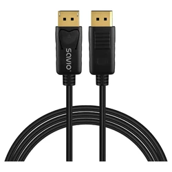 Savio Καλώδιο DisplayPort αρσενικό - 2 m Μαύρο