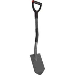 AWTools AW00061 Shovel with 84 cm Handle and Metal D-Grip
