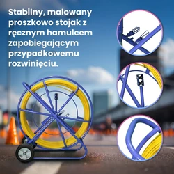 Extralink Pilot 8mm 150m Οδηγός Έλξης Καλωδίων FRP Κίτρινος