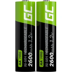 Green Cell Επαναφορτιζόμενες Μπαταρίες AA Ni-MH 2600mAh 1.2V 2τμχ