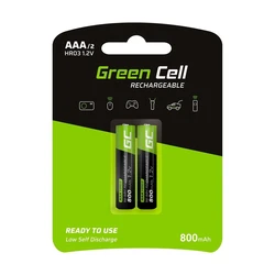 Green Cell Επαναφορτιζόμενες Μπαταρίες AAA Ni-MH 800mAh 1.2V 2τμχ