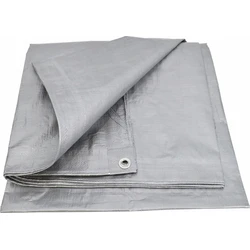 AWTools Waterproof Tarpaulin 120 g/m² 8x5 m Light-Duty Grey (AW68071)