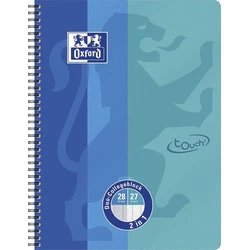 Oxford Collegeblock-Duo Touch A4+ Κλασικό Σημειωματάριο 80 Φύλλα - Μπλε
