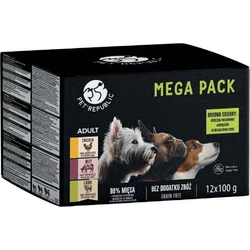 Pet Republic Υγρή Τροφή Σκύλων 12x100gr