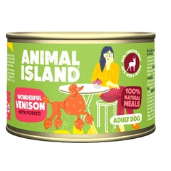 Animal Island Wet Dog Food Can with Venison and Potatoes - Gluten Free - 410 g