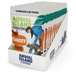 Animal Island Wet Cat Food Sachets - Turkey 12 x 100 g