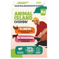 Animal Island Γαλοπούλα & Βοδινό Σακουλάκια για Σκύλους 8x150g
