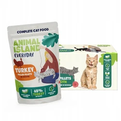 Animal Island Wet Cat Food with Turkey 40 x 85 g