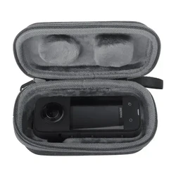 Sunnylife Mini Black Fabric Carrying Case for Insta360 X3 / ONE X2 / ONE X (150 x 87 x 56 mm)