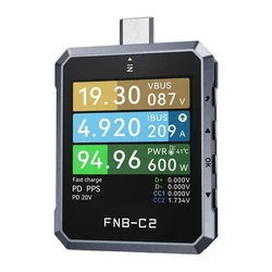Fnirsi FNB-C2 USB Tester - Συσκευή Ελέγχου Τροφοδοτικού