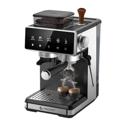 Amzchef Αυτόματη Μηχανή Espresso 1400W 20bar με Μύλο Άλεσης Ασημί CE-CM5560-SV