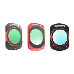 Sunnylife OP4-FI221 Action Camera Filter Set for Osmo Pocket 3/4 (Black Mist 1/4, VND, CPL)