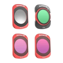 Sunnylife Filter Kit (MCUV, CPL, ND32, ND64) for Osmo Pocket 4 / Osmo Pocket 3 (OP4-FI224)