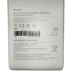 Ανταλλακτική Μπαταρία Dreame V10 2500mAh 25.2V (MPN 20020100003236)
