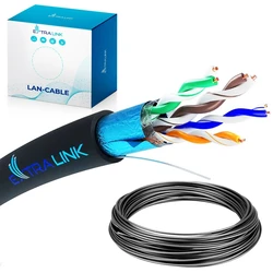 Extralink F/FTP Cat5e (Gigabit) Outdoor Ethernet Cable 50m Black