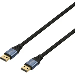 Savio καλώδιο DisplayPort αρσενικό - DisplayPort αρσενικό 2 μ. Μαύρο