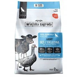 Wiejska Zagroda Light Χήνα με Μοσχάρι - Ξηρή Τροφή για Ενήλικους Σκύλους 2 kg
