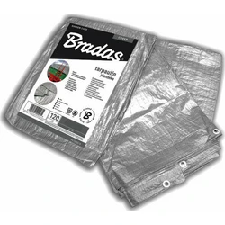 Bradas Waterproof Tarpaulin 120 g/m² 3x5 m Light Type Silver PL1203/5