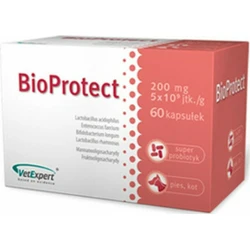 VetExpert Bioprotect Probiotics for Dogs and Cats Tablets 60 caps for Gastrointestinal Disorders