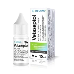 Eurowet Vetaseptol Cleansing Drops for Eyes and Nose – Dogs & Cats, 10 ml