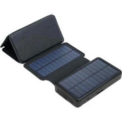 PowerNeed ES20000B Ηλιακό Power Bank 20000mAh με 2 Θύρες USB-A Μαύρο