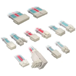 Kolink Core Pro Braided Cable Extension Kit 12V - 2x6 Type 1 - Brilliant White / Neon Blue / Pure Pink (COREPRO-EK-12VT1-BBP)