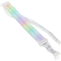Kolink Umbra Radiant ARGB 12V-2x6 to 12V-2x6 Power Cable 90° Angled 70 cm White