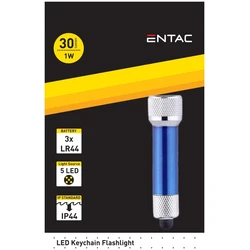 Φακός Φωτισμού Entac 5LED - Μπρελόκ, Μπλε (EFL-5LED-KC)