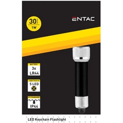 Entac Φακός 5LED Μπρελόκ Μαύρο