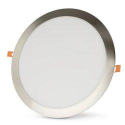 Avide LED Στρογγυλό Χωνευτό Πάνελ Οροφής 24W NW 4000K Satin Nickel