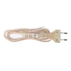 Entac Rewireable Καλώδιο 2G0.75 με Διακόπτη ON/OFF, Διάφανο, 1 m