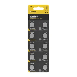 Technik Αλκαλικές Μπαταρίες Κουμπιά Platinum AG12 LR43 186 386 1.5V B10