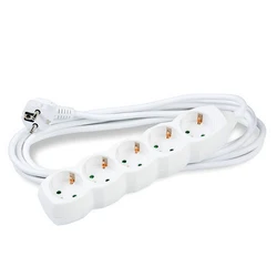 Technik Πολύπριζο 5 Θέσεων με Καλώδιο 5m 1,5mm2 Λευκό