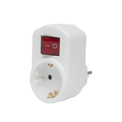 Technik Socket Adapter 1 Way with Switch 16A