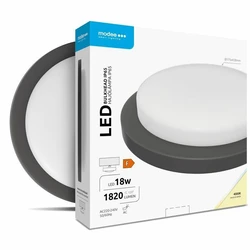 Modee LED Round Bulkhead Light 18W 4000K IP65 Black (ML-BH4000K18WR-B)