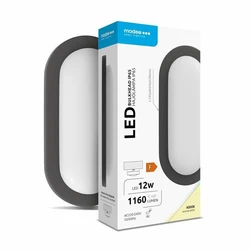 Modee LED Οβάλ Απλίκα 12W 4000K IP65 1160lm Μαύρο (Modee Lighting)