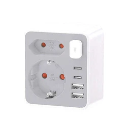 Technik Professional Πρίζα Επέκτασης 2 Θέσεων με 2xUSB-C & 2xUSB-A και Διακόπτη
