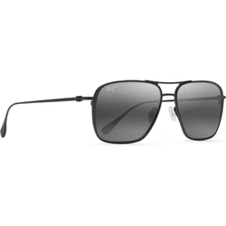 Maui Jim Men's Sunglasses 541-2M Grey Metal Frame Black Polarized Lens